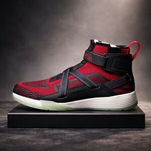 APL Luxury Men’s Red and Black High-Top Sneakers size 10.5 🔥🔥🔥